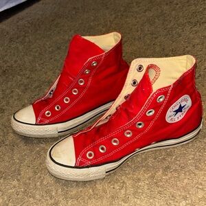 Red High Top Chuck Taylor Converse